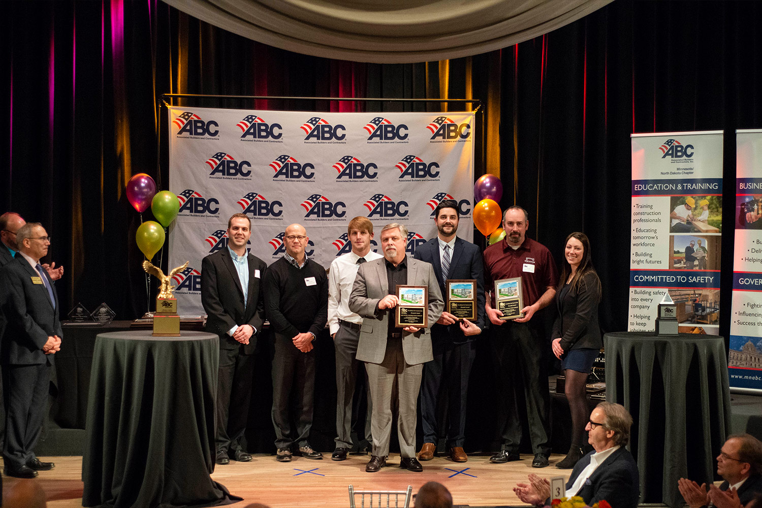Project team receiving ABC Pyramid Award for Interstate Self Storage project