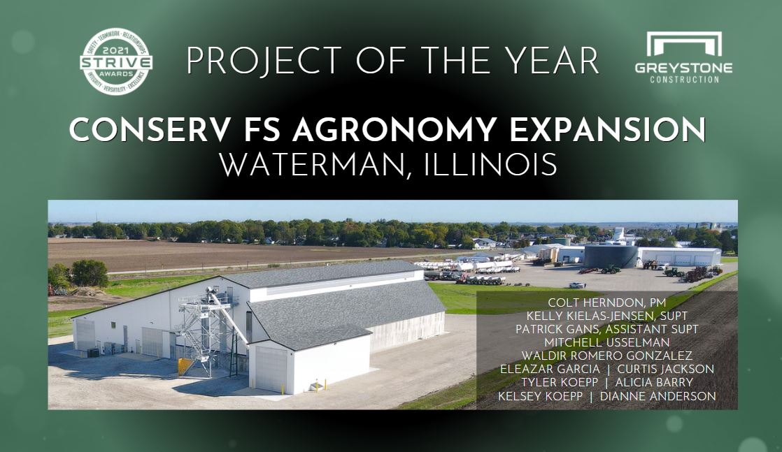 2021 STRIVE Award - Project of the Year - Conserv FS Agronomy Expansion