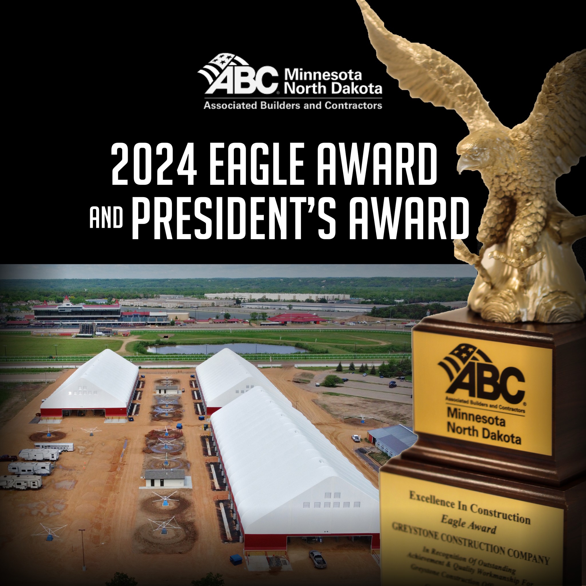 Canterbury Park Horse Barn Project Eagle and Presidents Award