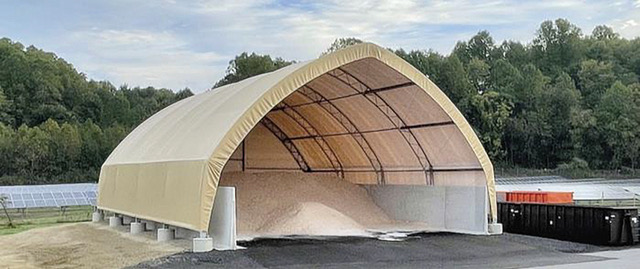 Maryland salt storage fabric building
