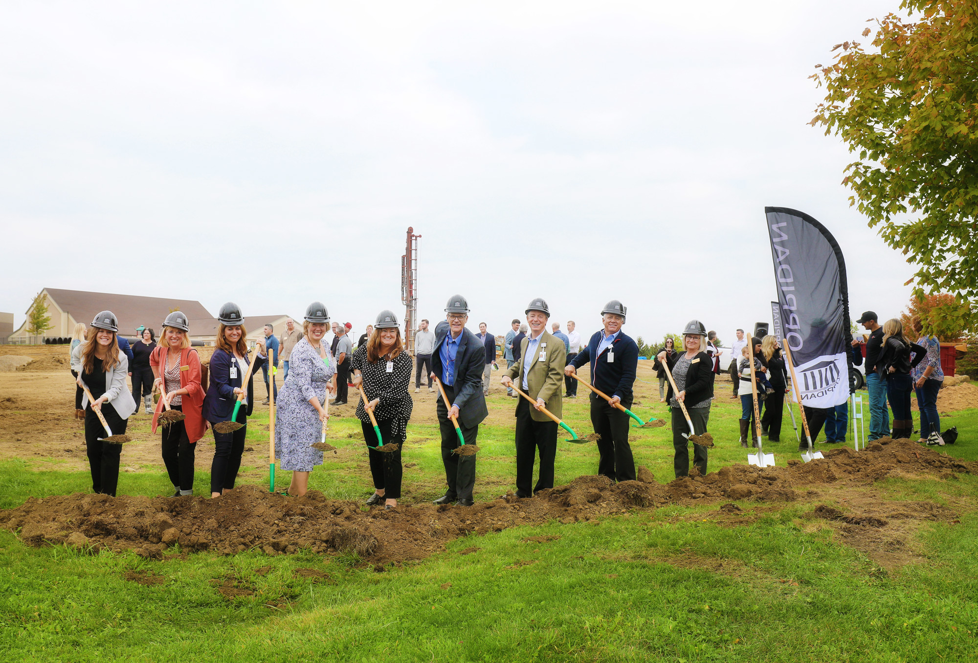 Groundbreaking ceremony at Pillars of Lakeville Senior Living Community with Greystone Construction and Oppidan