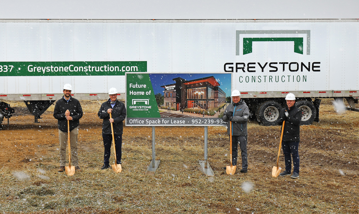 Greystone Construction breaks ground with Canterbury Park officials