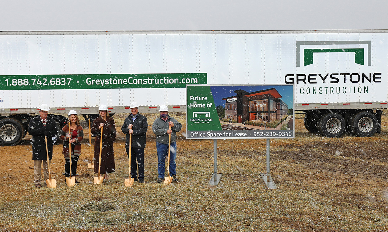 Greystone Construction breaks ground with Shakopee and Scott County officials